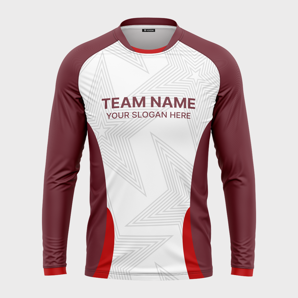 [5012EC16022] Men's Mandarin Collar Raglan Full Sleeve Jersey (Excel Celina 160, 22)