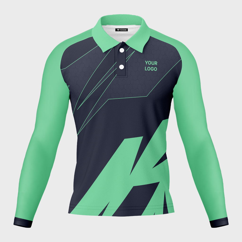 [5016EC16022] Men's Polo Raglan Full Sleeve Jersey (Excel Celina 160, 22)