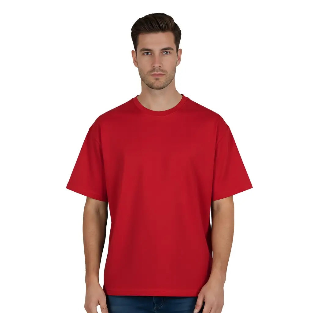 Terry Cotton Oversized Crew Neck