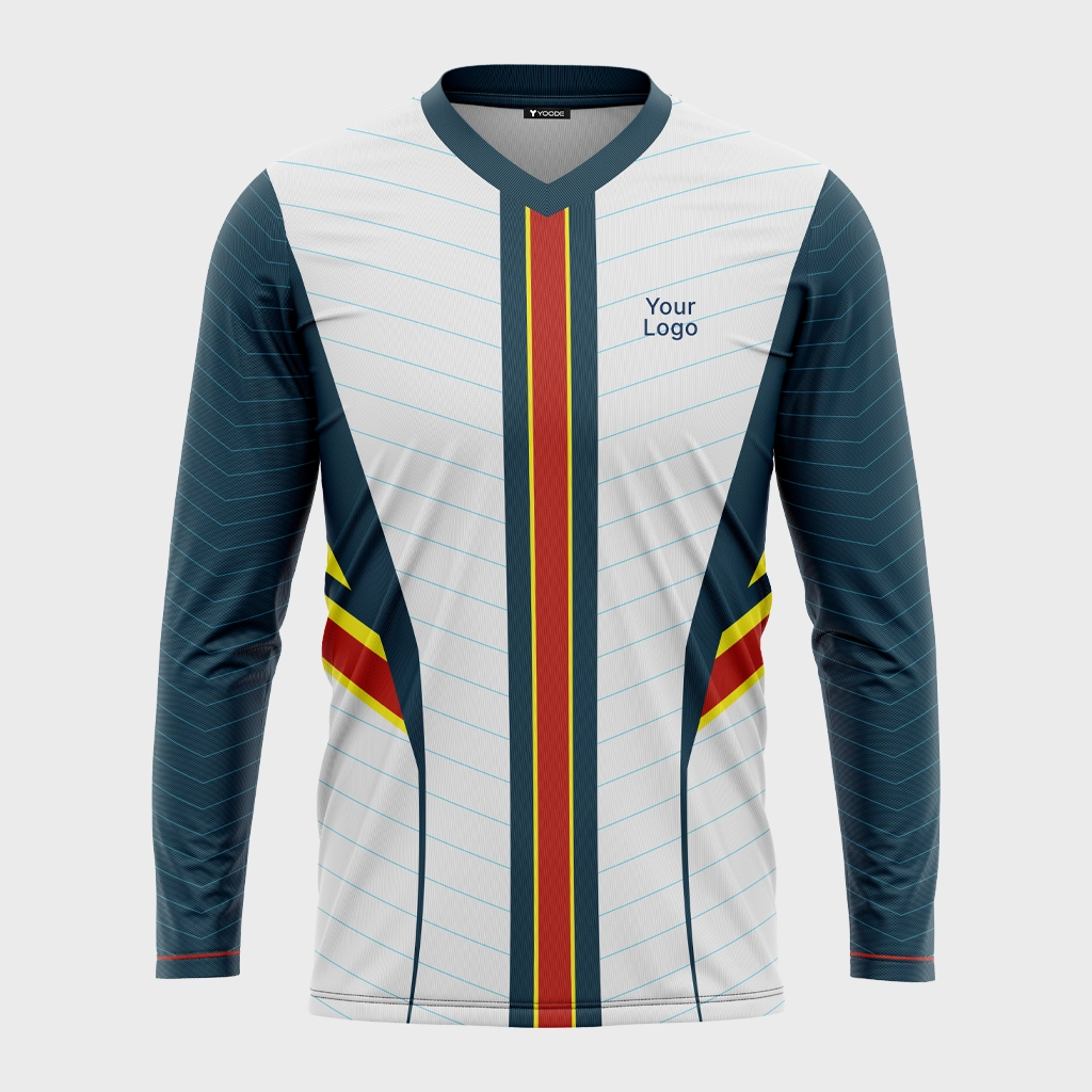  AOP Men V-Neck Set-in Full Sleeve Jersey
