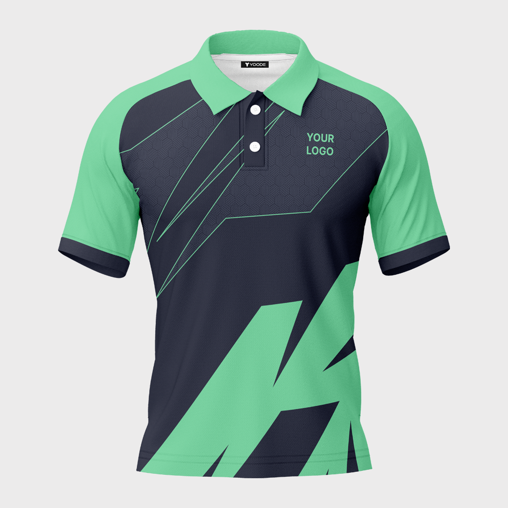 AOP Men Polo Raglan Half Sleeve Jersey 