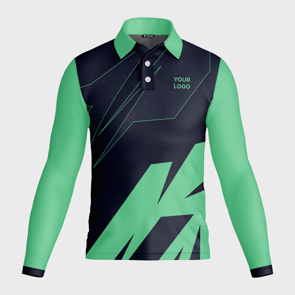 AOP Men Polo Set-in Full Sleeve Jersey