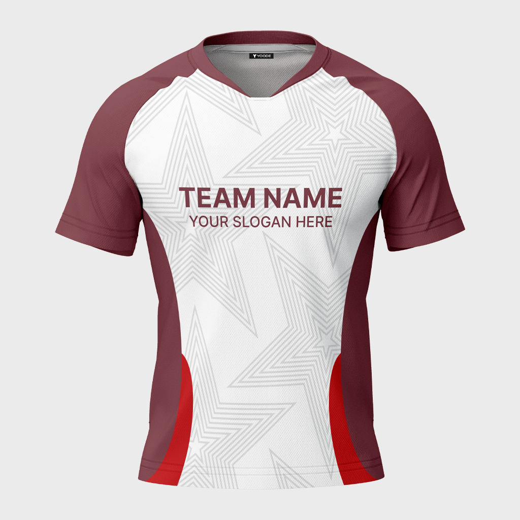 AOP Men Mandarin Collar Raglan Half Sleeve Jersey 