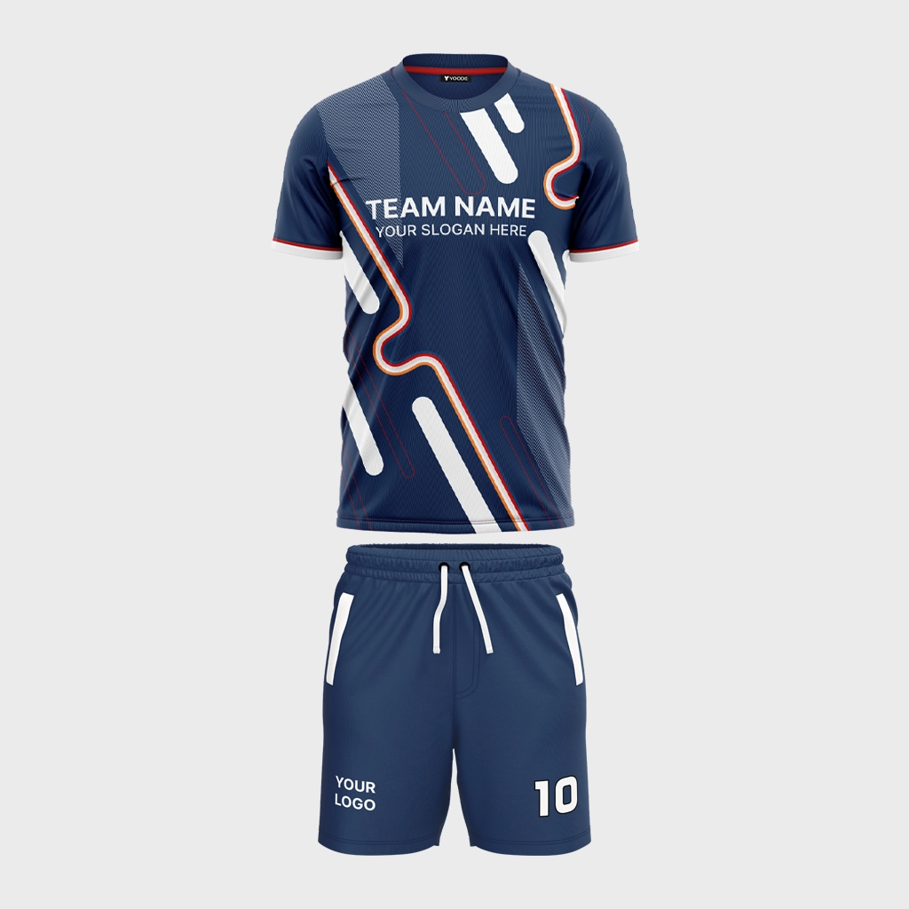 AOP Men Crew Neck Set-in Half Sleeve Jersey + Shorts 
