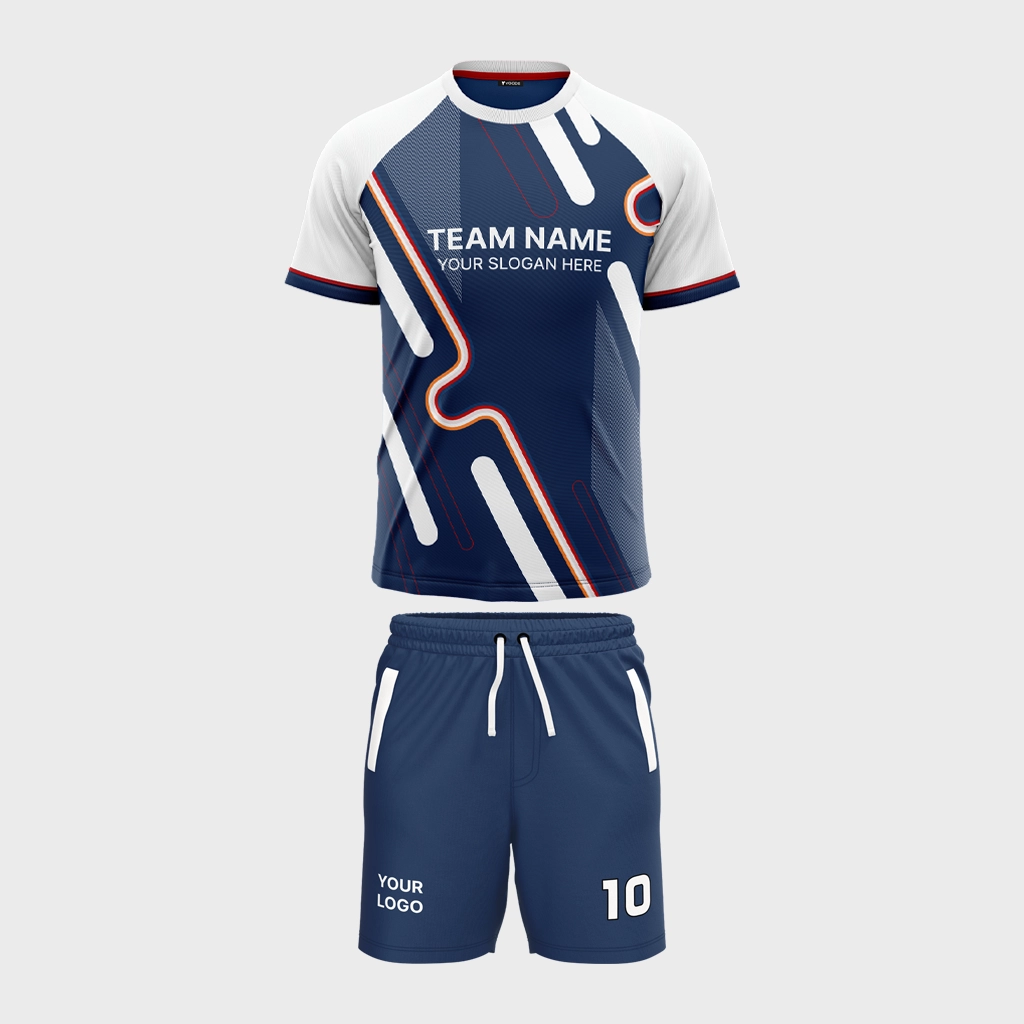 AOP Men Crew Neck Raglan Half Sleeve Jersey + Shorts 