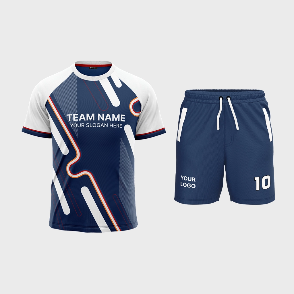 Men's Crew Neck Raglan Half Sleeve Jersey + Shorts 