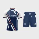 Men's Crew Neck Raglan Half Sleeve Jersey + Shorts 