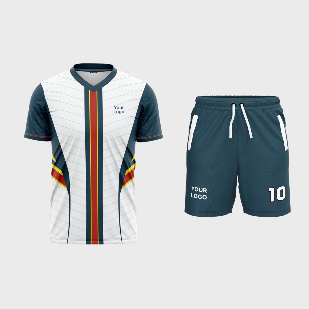 Men's V-Neck Set-in Half Sleeve Jersey + Shorts 