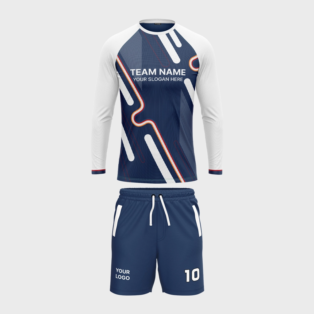 AOP Men Crew Neck Full Raglan Sleeve Jersey + Shorts 