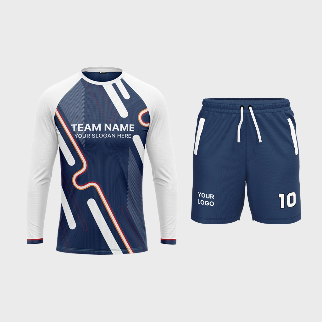 Men's Crew Neck Raglan Full Sleeve Jersey + Shorts 