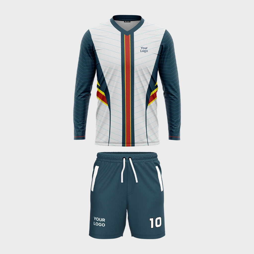 AOP Men V-Neck Full Set-in Sleeve Jersey + Shorts 