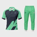 AOP Men Polo Raglan Half Sleeve Jersey + Track Pants