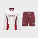Men's Mandarin Collar Set-in Full Sleeve Jersey + Shorts 