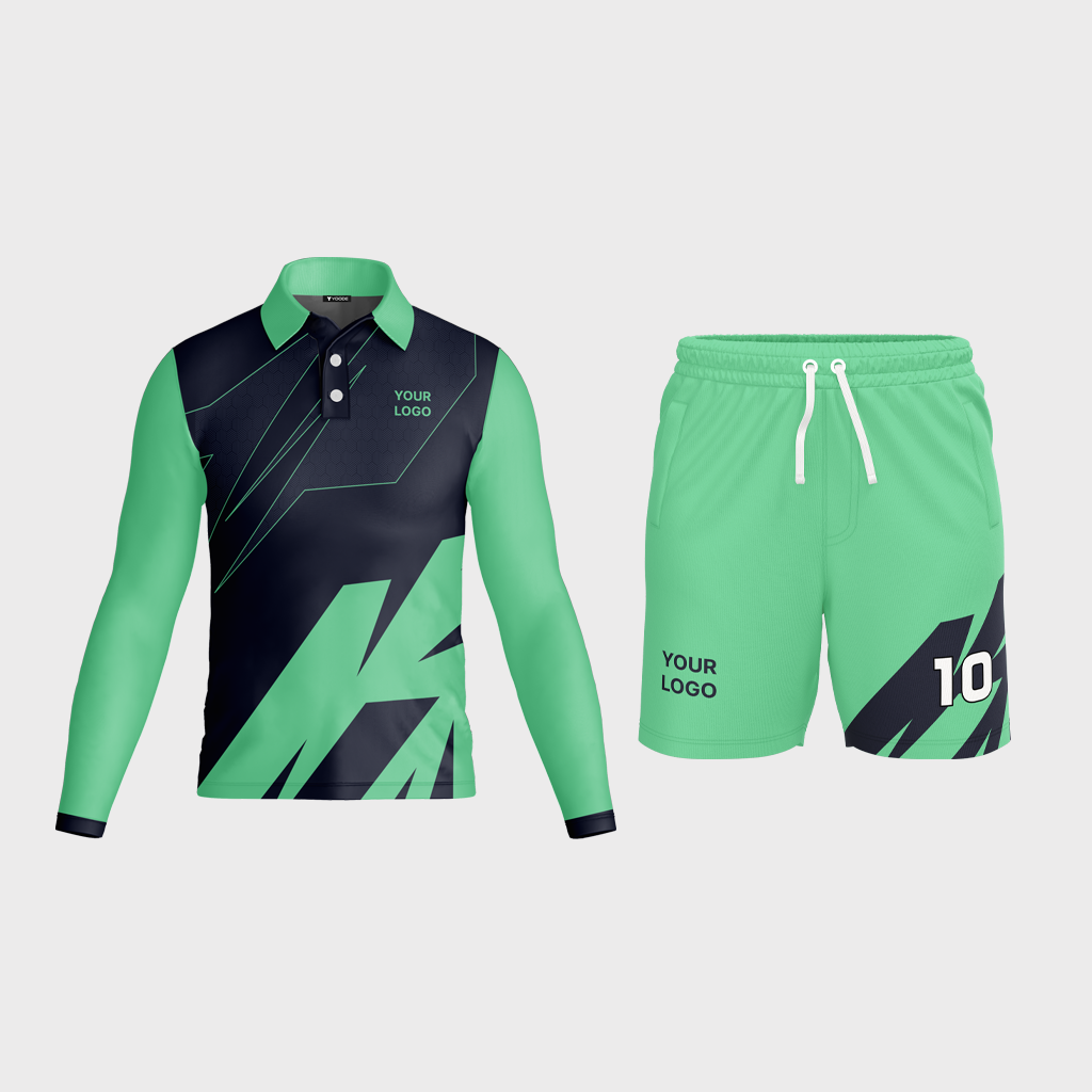 Men's Polo Set-in Full Sleeve Jersey + Shorts