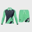 Men's Polo Raglan Full Sleeve Jersey + Shorts