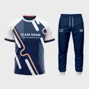 AOP Men Crew Neck Half Raglan Sleeve Jersey + Track Pants 