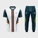 Men's V-Neck Set-in Half Sleeve Jersey + Track Pants 