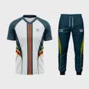 AOP Men V-Neck Raglan Half Sleeve Jersey + Track Pants 