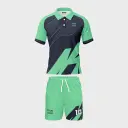 AOP Men Polo Raglan Half Sleeve Jersey + Shorts