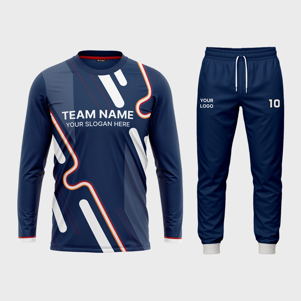 AOP Men Crew Neck Set-in Full Sleeve Jersey + Track Pants 