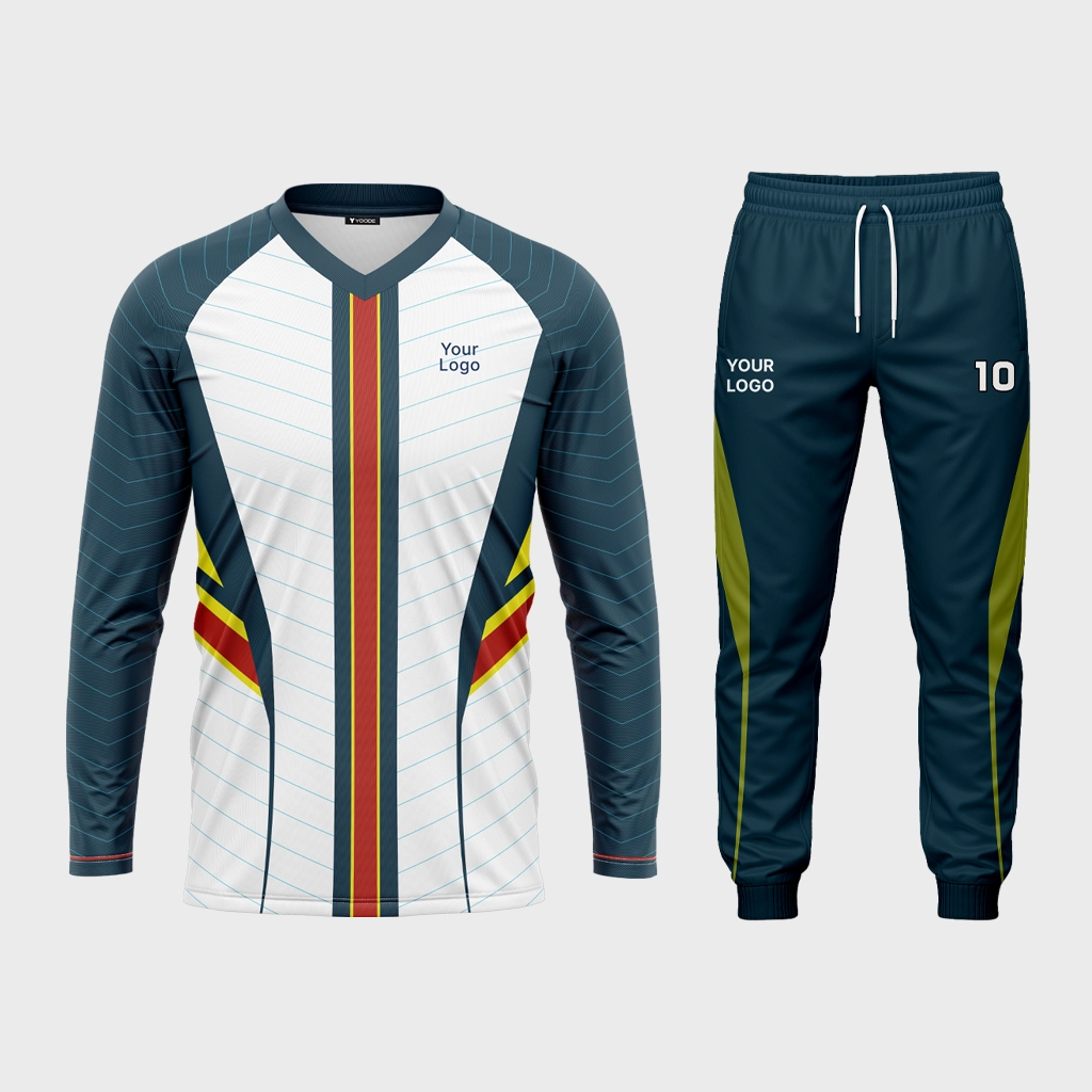 AOP Men V-Neck Raglan Full Sleeve Jersey + Track Pants 