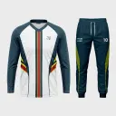 Men's V-Neck Raglan Full Sleeve Jersey + Track Pants 