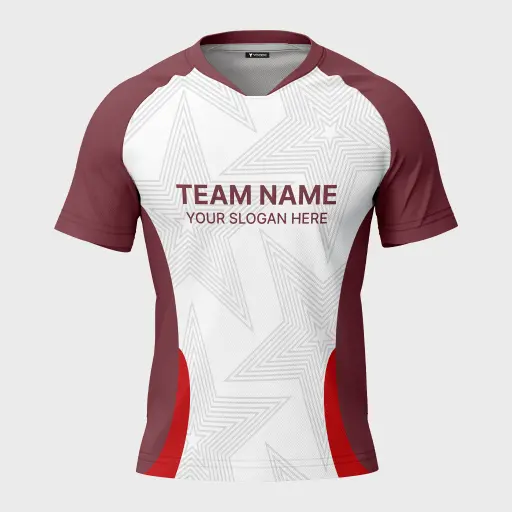 AOP Men Mandarin Collar Raglan Half Sleeve Jersey 