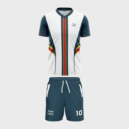 AOP Men V-Neck Set-in Half Sleeve Jersey + Shorts 