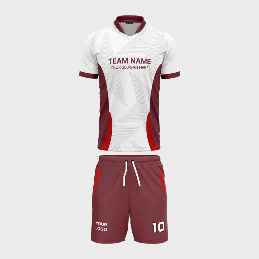 AOP Men Mandarin Collar Set-in Half Sleeve Jersey + Shorts 