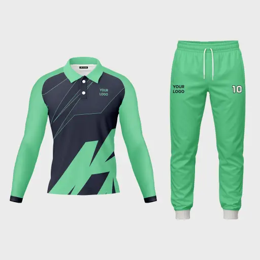 AOP Men Polo Raglan Full Sleeve Jersey + Track Pants