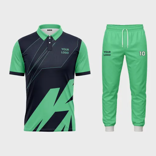 AOP Men Polo Set-in Half Sleeve Jersey + Track Pants