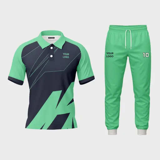 AOP Men Polo Raglan Half Sleeve Jersey + Track Pants