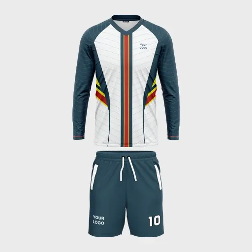 AOP Men V-Neck Full Raglan Sleeve Jersey + Shorts 