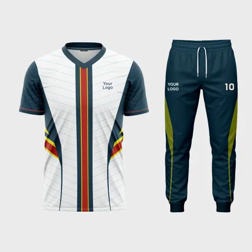 AOP Men V-Neck Set-in Half Sleeve Jersey + Track Pants 
