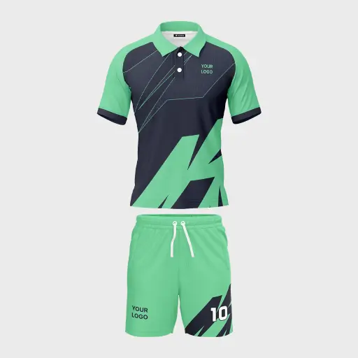 AOP Men Polo Raglan Half Sleeve Jersey + Shorts