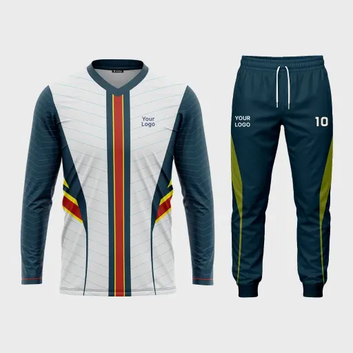 AOP Men V-Neck Set-in Full Sleeve Jersey + Track Pants 