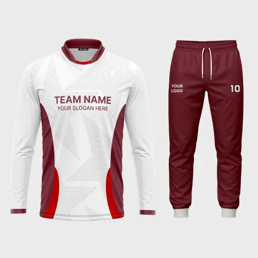 AOP Men Mandarin Collar Set-in Full Sleeve Jersey + Track Pants 