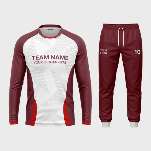 AOP Men Mandarin Collar Raglan Full Sleeve Jersey + Track Pants 
