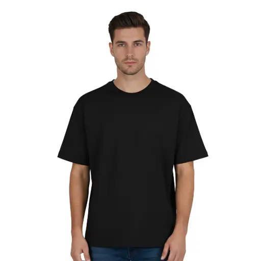 Terry Cotton Oversized Crew Neck